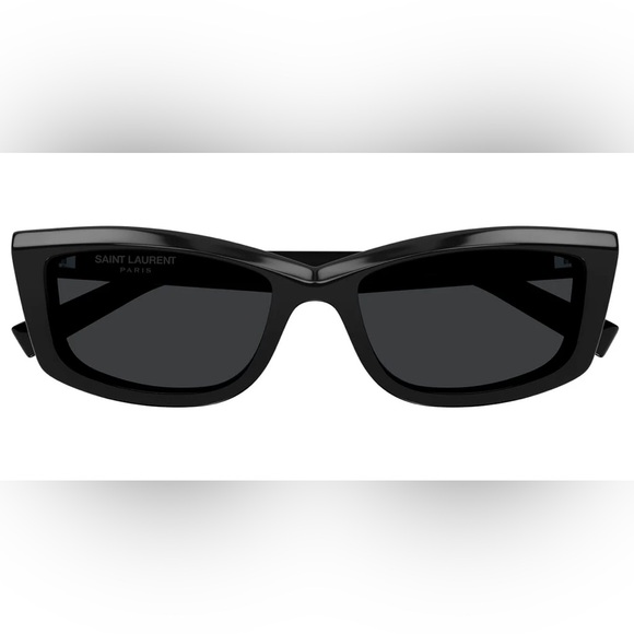 NEW SAINT LAURENT SL 658 001 SUNGLASSES SAINT LAURENT SL658 001 BLACK CAT EYE - Picture 5 of 6